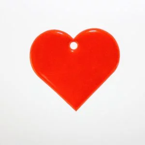 Zawieszka odblaskowa miękka - czerwone serce