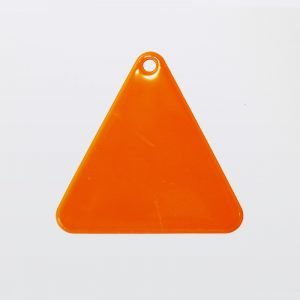 Zawieszka odblaskowa miękka - pomarańczowy trójkąt