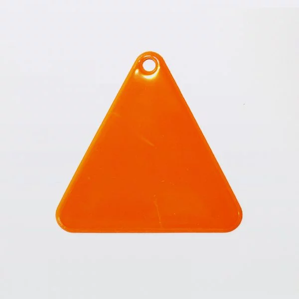 Zawieszka odblaskowa miękka - pomarańczowy trójkąt