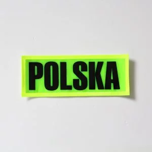 żółty emblemat odblaskowy - Polska