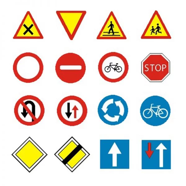 Zestaw mini znaków drogowych - 16 elementów