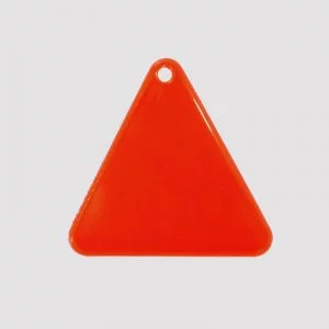 Zawieszka odblaskowa miękka - czerwony trójkąt